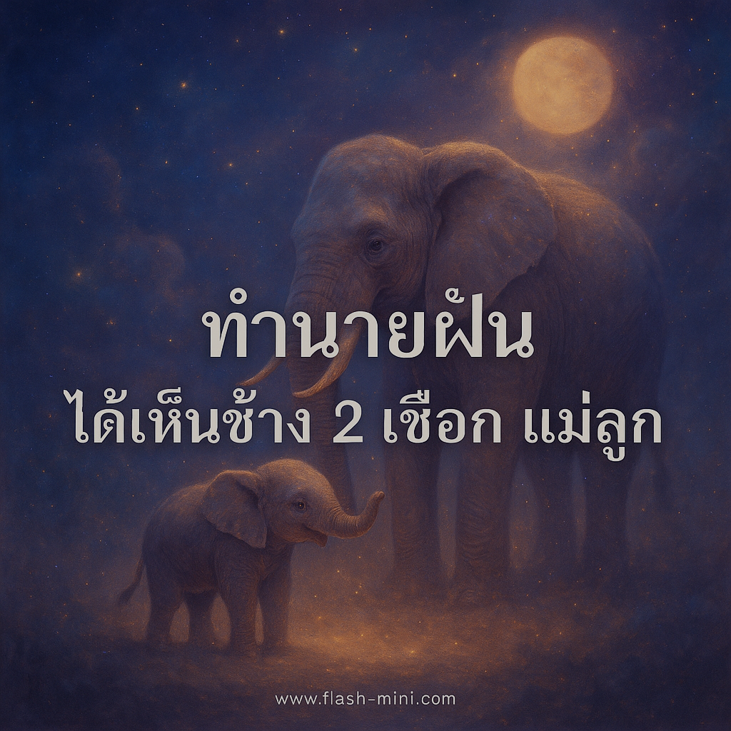 ทำนายฝัน ได้เห็นช้าง2เชือกแม่ลูก ทำนายฝัน ได้เห็นช้าง2เชือกแม่ลูก